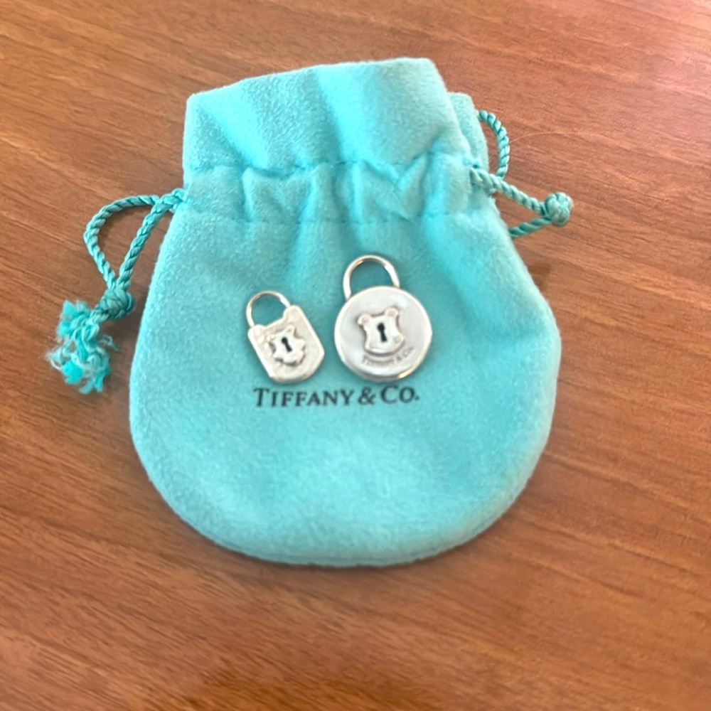 Tiffany and Company lock (count of 2) charms